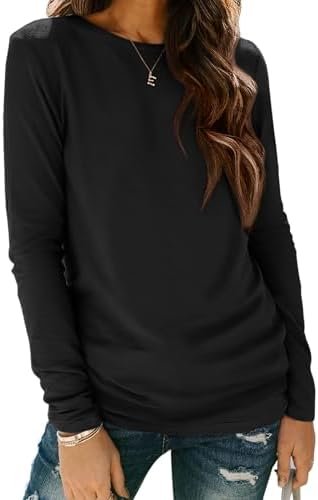 41IdrEfKQJL._AC_.jpg ATHMILE Womens Long Sleeve Shirts Basic Tee Fall Trendy Spring Top Business Casual Beach Vacation Workout 2025 Fashion