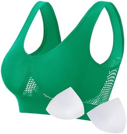 41Iev9USlXL._AC_.jpg Sports Bras for Women High Support Full Coverage Anti Sagging Bra Plus Size Wireless Comfort Yoga Gym Lift up Air Bra