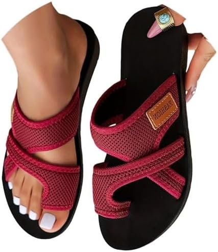 Summer Sandals for Women 2025 Extra Wide Beach Breathable Comfortable Mesh Hollow Mesh Slide Sandls Orthopedic Shoes