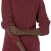 Amazon Essentials Women's Soft Fisherman Cable Long-Sleeve Crewneck Sweater (Available in Plus Size)