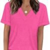 41JmIk5L4tL._AC_.jpg WIHOLL Womens Summer Tops Short Sleeve Basic Casual V Neck T Shirts Trendy Fashion 2025