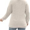 41K9D7WxL5L._AC_.jpg Gloria&Sarah Women's Casual Long Sleeve V Neck Lightweight Knitted Sweaters Loose Fit Plus Size Tunic Tops L-4XL