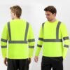 Hi Vis Long Sleeve T Shirts Bulk Safety Fit Work Shirts Construction Shirts for Men 12pcs
