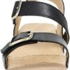 Dansko Trinity Wedge Sandal for Women – Contoured Footbed for All-Day Comfort and Support – Hook & Loop Strap with Buckle Detail – Lightweight Rubber Outsole