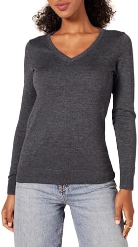 Amazon Essentials Women's Classic-Fit Lightweight Long-Sleeve V-Neck Sweater (Available in Plus Size)