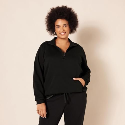 41MmyDUztL._AC_.jpg Amazon Essentials Women's Long-Sleeve Fleece Quarter-Zip Top (Available in Plus Size)