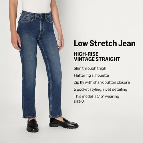 Amazon Essentials Women's High-Rise Straight Leg Jean