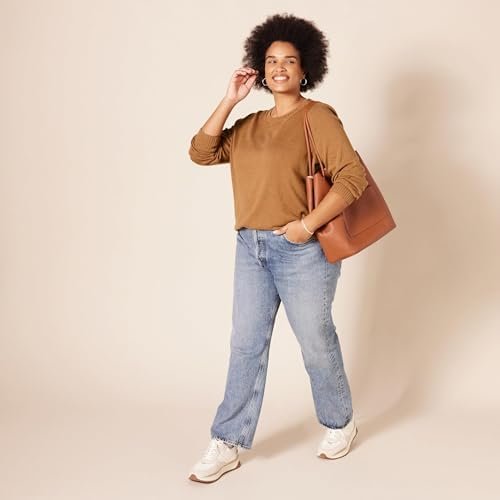 Amazon Essentials Women's Crewneck Sweater, 100% Cotton, Plus Size Available
