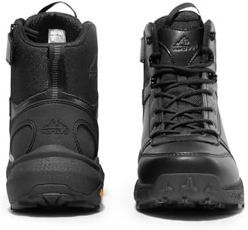 NORTIV 8 Men's Military Tactical Boot Lightweight Comfortable Boots for Work All Day Side Zipper Motorcycle Combat Hiking Boots Metrostrike(8-9 Inches)