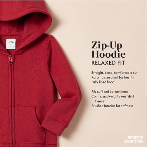 41O4PYW7UeL._AC_.jpg Amazon Essentials Girls and Toddlers' Fleece Zip-Up Hoodie Sweatshirt