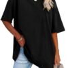 luwita Oversized T Shirts for Women Loose Fit Crewneck Short Sleeve Tops Summer Casual Blouse Y2K 2025 Basic Tees