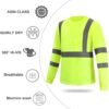 Hi Vis Long Sleeve T Shirts Bulk Safety Fit Work Shirts Construction Shirts for Men 12pcs