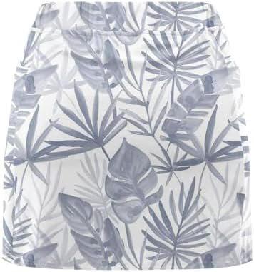 Women's Athletic Skorts Elastic Tennis Yoga Shorts Hight Waist Floral Print Skirts Tummy Control Skinny Joggers 2025