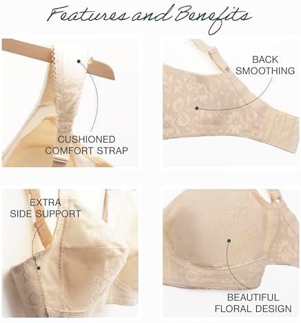 41QgGHmZnRL._AC_.jpg Playtex Women's Wireless Bra, 18 Hour Plus-Size Bras Available, Full Coverage, Smoothing, 4693, Single or 2-Pack