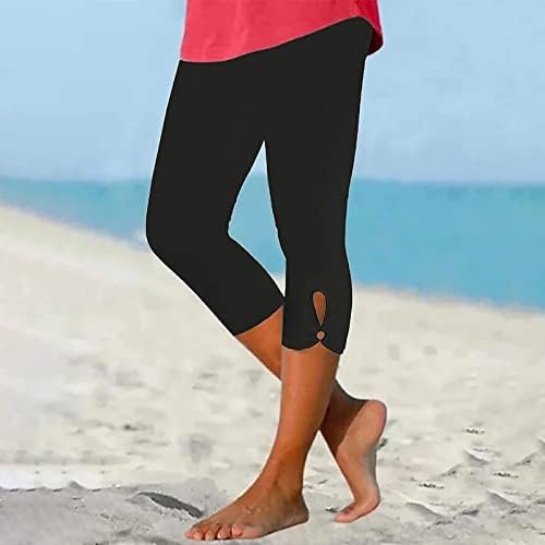 Womens Capris for Summer Dressy Cropped High Waist Yoga Pants Comfy Stretchy Leggings Workout Compression Pants