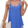 41RgQZktvuL._AC_.jpg 2025 Womens Tank Tops Eyelet Embroidery Sleeveless Camisole Summer Clothes Scoop Neck Flowy Shirts