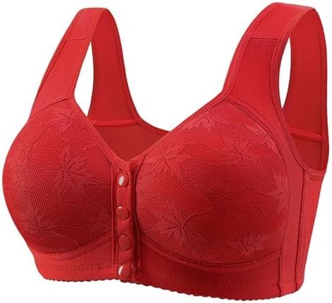 Plus Size Daisy Bras for Older Women Comfy Front Closure Push Up No Underwire Supportive Bra for Seniors 2025