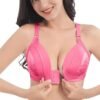 Generic Womens Breathable New Air Bra,Plus Size High Support Ultra-Thin Comfort Padded No Underwire Front Closure Bras