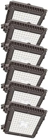 41TqoMT0-oL._AC_.jpg HYPERLITE 65W LED Canopy Light (6 Pack) 8450LM Super Bright 5000K Day Light,9.1" x 9.1",100-277Vac UL Qualified IP65 Waterproof for Warehouse,Parking Garage,Entrance,Backyard