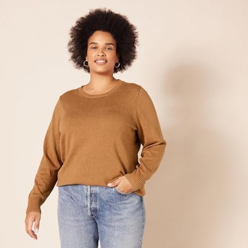 Amazon Essentials Women's Crewneck Sweater, 100% Cotton, Plus Size Available