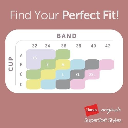 Hanes Women's Originals Supersoft Triangle, Viscose from Bamboo Longline Bralette