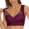 41WE-ho6dJL._AC_.jpg Sports Bra for Women Sexy Wireless Push Up Lace Bras Tank Top Bra Seamless Comfortable Full-Coverage T-Shirt Bra