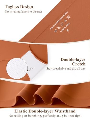 Women's Seamless Underwear High Waisted Tummy Control No Show Panties Full Coverage Stretch Briefs 4 Pack