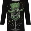 41WUUHdl8XL._AC_.jpg St Patty's Day Shirt Women 2025 Casual Plus Size 3/4 Sleeve Irish Clover Shirts Funny Saint Patrick's Tunic Tops