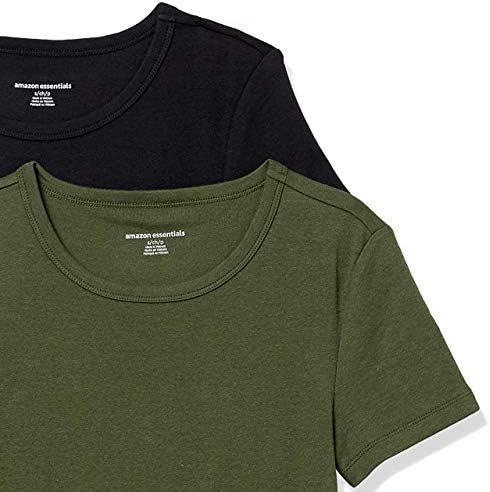 Amazon Essentials Women's Slim-Fit Short-Sleeve Crewneck T-Shirt, Pack of 2