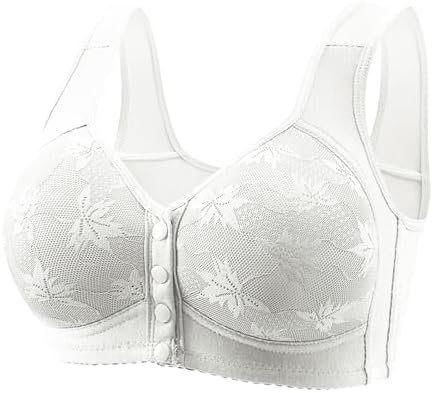 41XwENRBmdL._AC_.jpg 2025 Daisy Bras for Older Women Front Closure Bra Full Coverage Comfortable Bras No Underwire Plus Size Bra