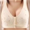 41XwpGEl2xL._AC_.jpg Ellymuse Daisy Bras for Older Women Front Closure Wireless Push Up Bra Everyday Wirefree Comfortable Sleep Bras