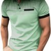 41YId2E6tvL._AC_.jpg Muscularfit Mens Polos Short Sleeve Causal Loose Button Down Golf Shirts Summer Fashion Workout Tee Tops Trendy Clothes 2024