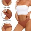 Seamless Thongs for Women No Show Thong V-waisted Stretch Breathable Sexy Panties Underwear 6 Pack
