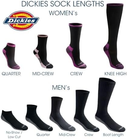 Dickies Women's Dri-Tech Essential Moisture Control Crew Socks