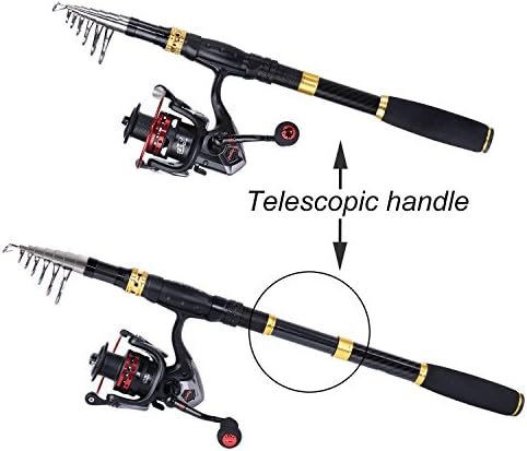 41YuaHmb9fL._AC_.jpg Sougayilang Fishing Rod Reel Combo with Telescopic Fishing Pole Spinning Reel Carrier Bag for Travel Saltwater Freshwater Fishing
