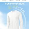 6 Pack Men's Quick Dry Long Sleeve Shirts UPF 50+ UV Sun Protection SPF Shirt Moisture Wicking T-Shirt for Casual Workout