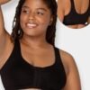 Fruit of the Loom Women's Cotton Front Close Racerback Sports Bra 2 Pack