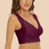 41ZbHxbINZL._AC_.jpg Sports Bra for Women Sexy Wireless Push Up Lace Bras Tank Top Bra Seamless Comfortable Full-Coverage T-Shirt Bra