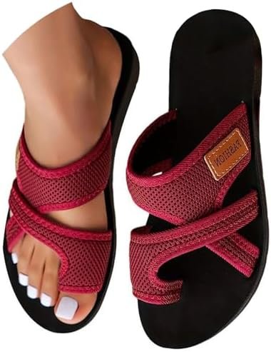 Summer Sandals for Women 2025 Breathable Extra Wide Beach Comfortable Mesh Hollow Mesh Slide Sandls Orthopedic Shoes