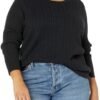 Amazon Essentials Women's Lightweight Long-Sleeve Cable Crewneck Sweater (Available in Plus Size)