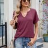 41aQWg1DGGL._AC_.jpg 2025 Womens Summer Tops Short Sleeve V-Neck T Shirts Casual Basic Tees Trendy Clothes