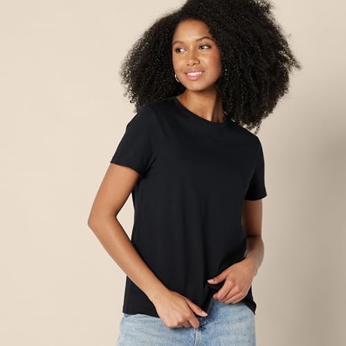 Amazon Essentials Women's Regular Fit 100% Cotton Crewneck Short Sleeve T-Shirt, Multipacks