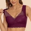 41bF0ml2IJL._AC_.jpg Sports Bra for Women Sexy Wireless Push Up Lace Bras Tank Top Bra Seamless Comfortable Full-Coverage T-Shirt Bra