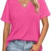 41dgVGPrvnL._AC_.jpg WIHOLL Womens Summer Tops Short Sleeve Basic Casual V Neck T Shirts Trendy Fashion 2025