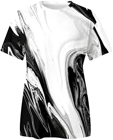 41dtFKGARQL._AC_.jpg Generic Women Short Sleeve Shirts Summer Tops 2024 Floral Print Tops for Women Loose Round Neck Women Blouse Spring Clothes