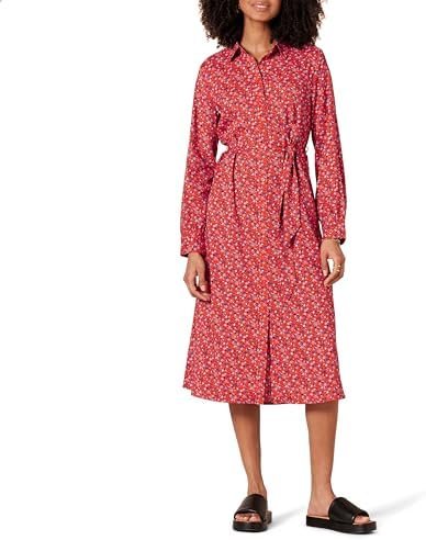 Amazon Essentials Women's Georgette Long Sleeve Midi Length Shirt Dress