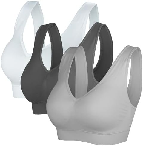 Cabales Women's Seamless Wire Free Bra for Women Removable Padded Comfort Sports Bra