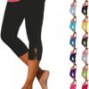 Womens Capris for Summer Dressy Cropped High Waist Yoga Pants Comfy Stretchy Leggings Workout Compression Pants