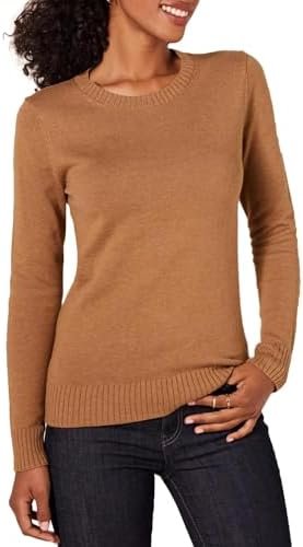 Amazon Essentials Women's Crewneck Sweater, 100% Cotton, Plus Size Available