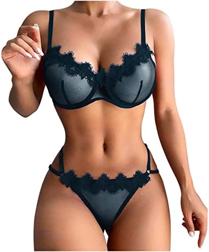 maisdgop Women Lingerie Bodysuit Sexy Mesh See Through Pajama Set Fashion Erotic Bra Panties Outfits Casual Homewear Sets